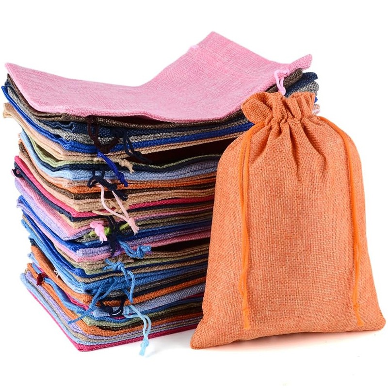 Jute Bag Packaging - 50 Bolsas de Yute con Cordón