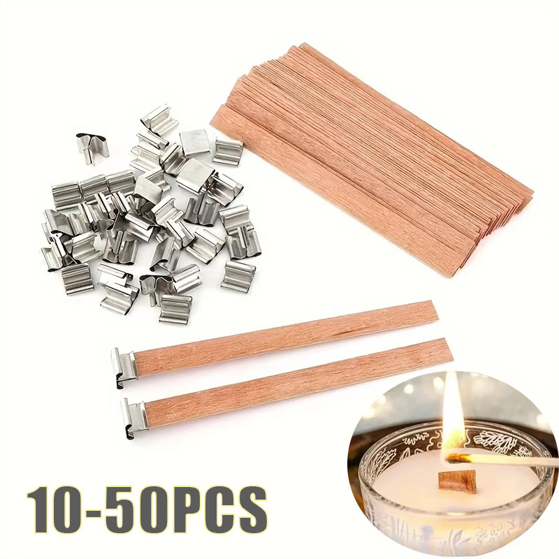 Wood Wick Crackle - 1-5 Bolsas de Mechas de Madera