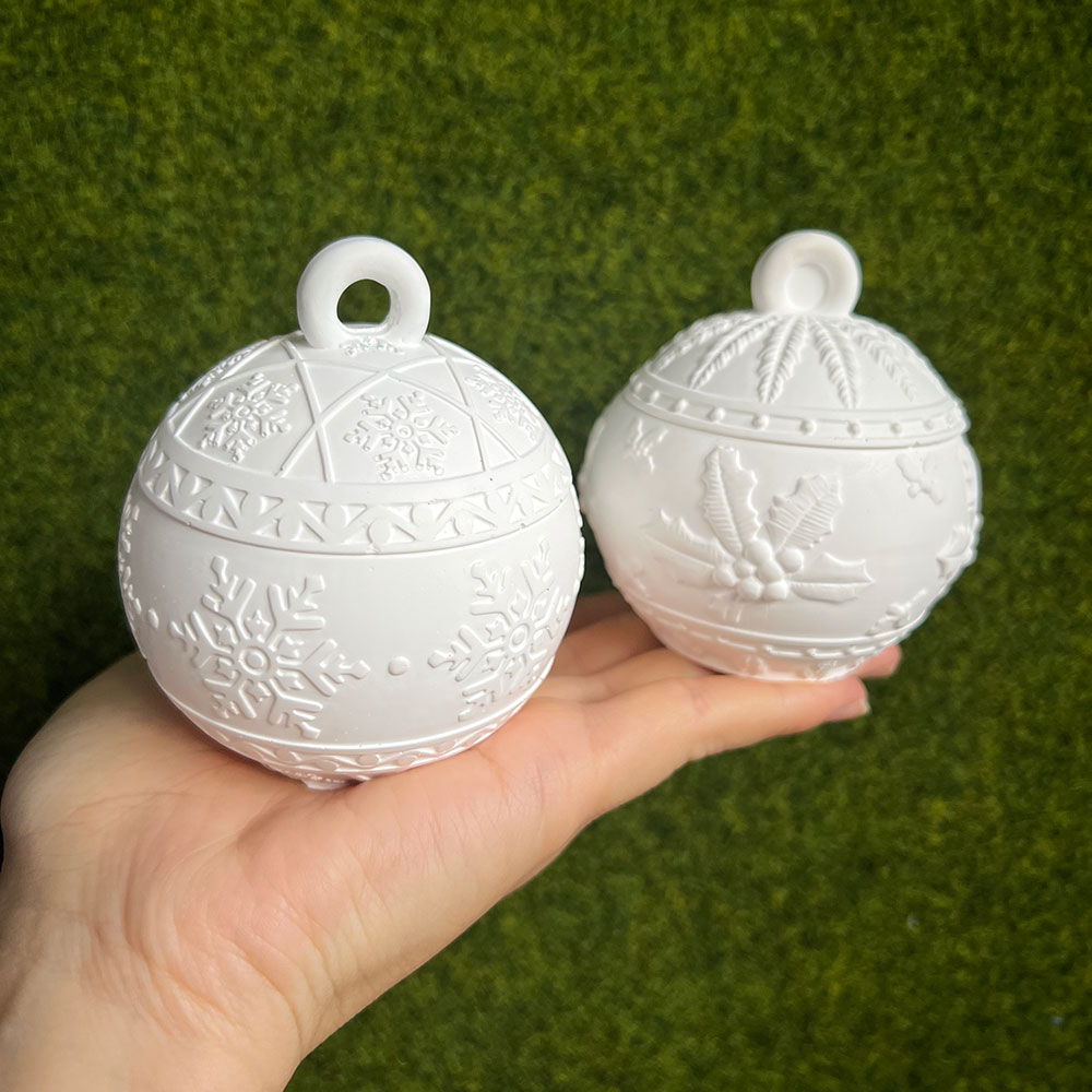 Xmas Candle Making - Tarro de vela de bola redonda