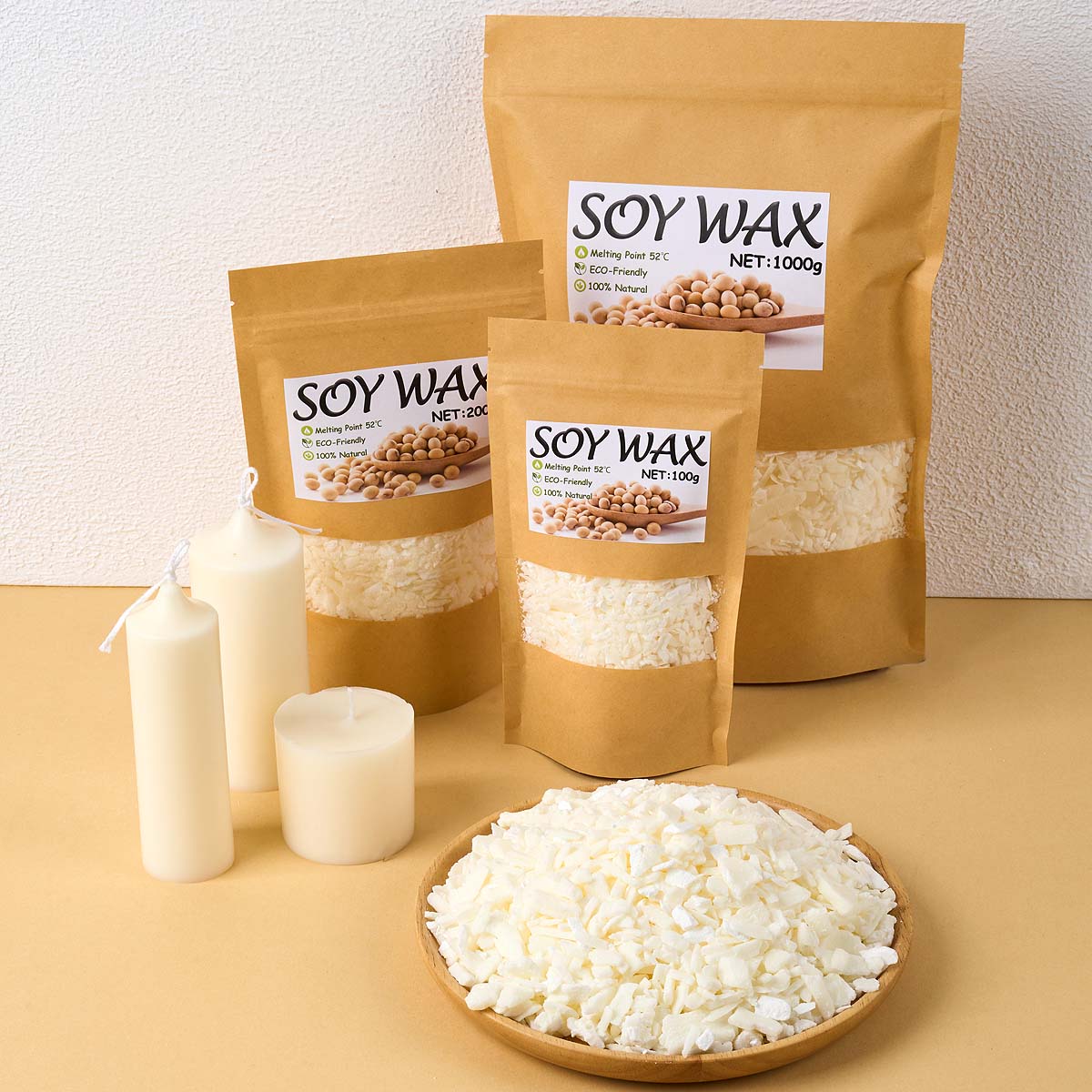 Candle Making Diy Kit - Cera de soja blanca pura de