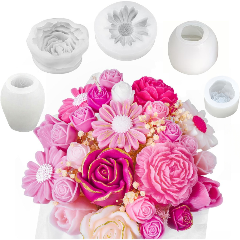 Candle Making Ingredients - Juego de moldes para velas con