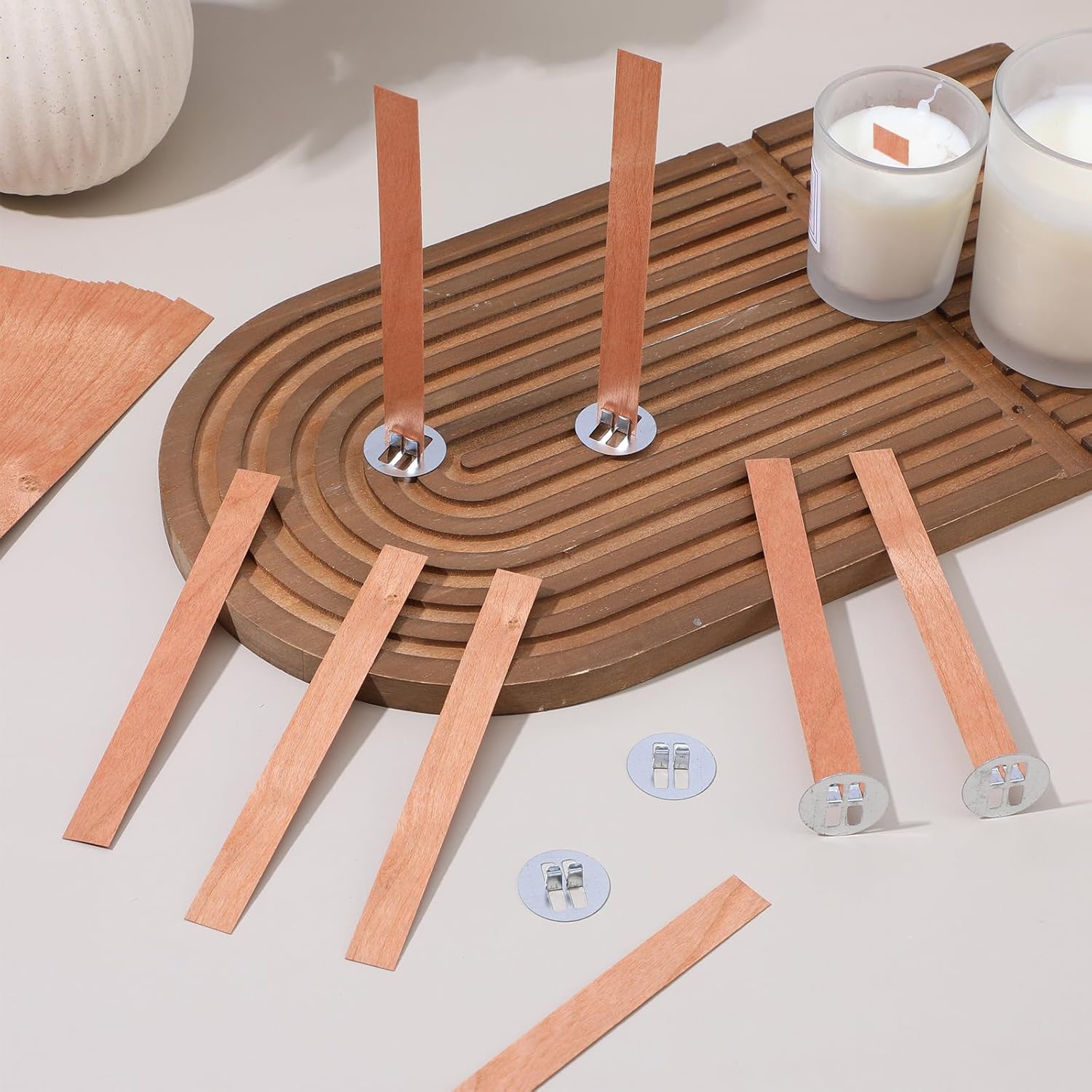 Candle Making Ingredients - 60 Mechas de Madera para Hacer