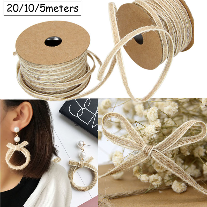 Jute Bag Packaging - Cuerda de yute Natural de 20/10/5M,
