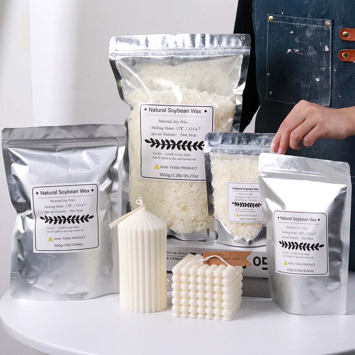 500g/1kg escamas de cera de so - Candle Making Kit For Beginners reseña y precio
