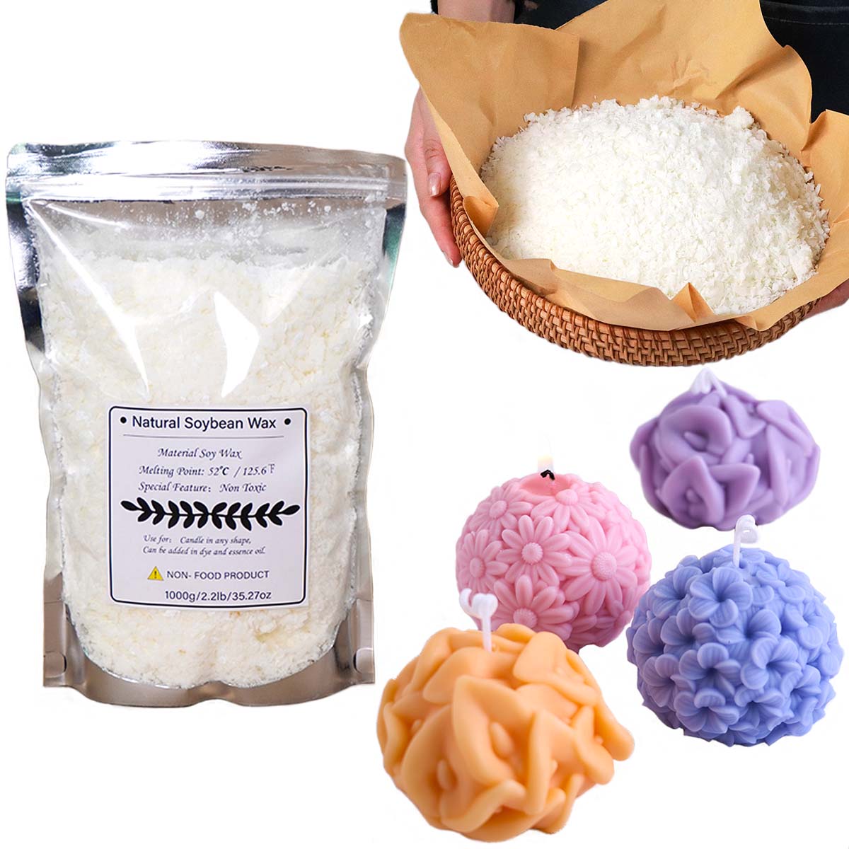 500g/1kg escamas de cera de so - Candle Making Kit For Beginners reseña y precio
