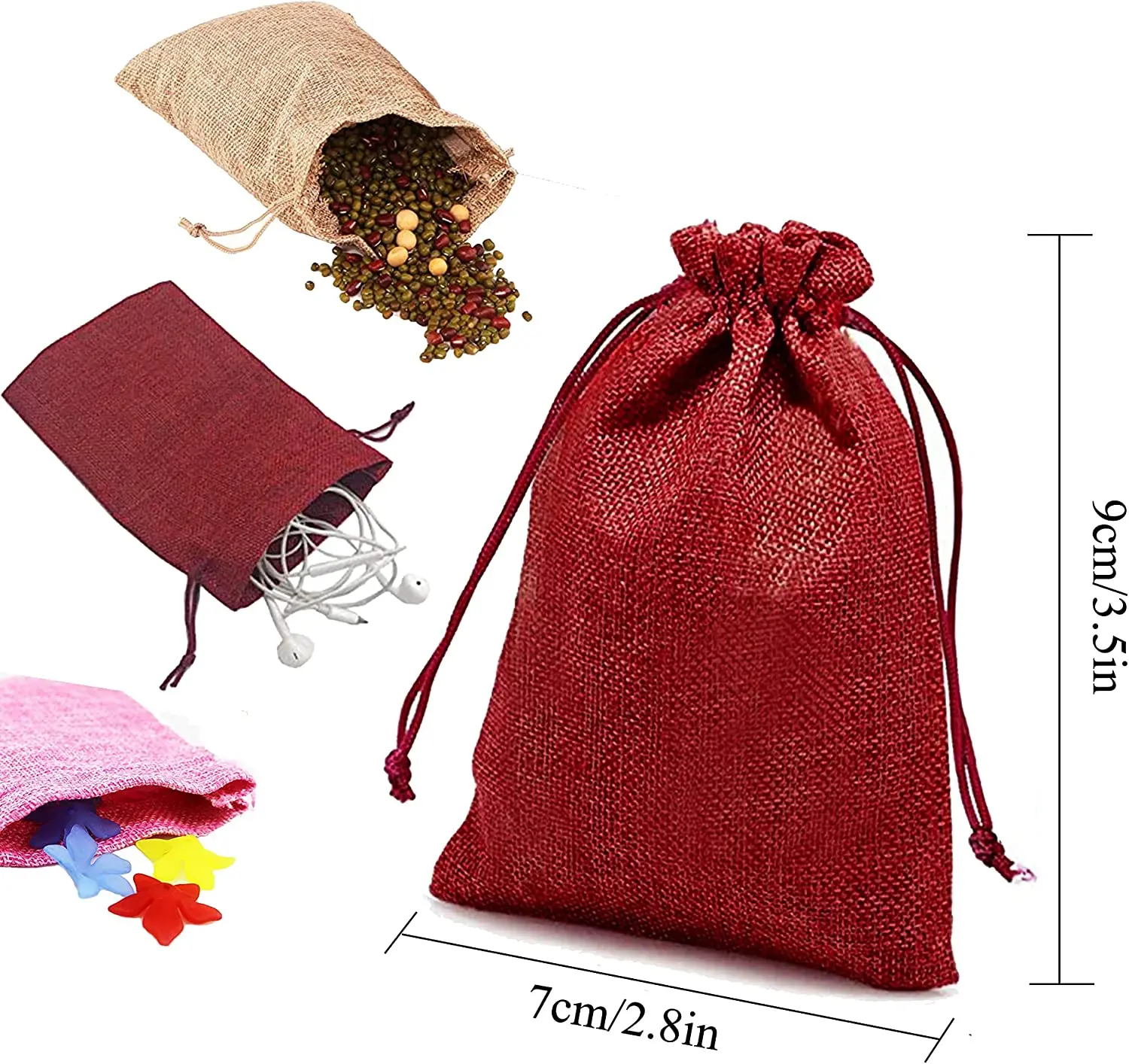 Bolsa de arpillera Natural con - Jute Bag Packaging reseña y precio