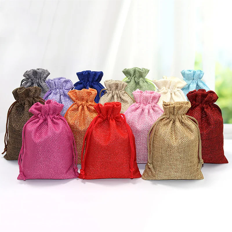 50 Bolsas de Yute con Cordón d - Jute Bag Packaging reseña y precio