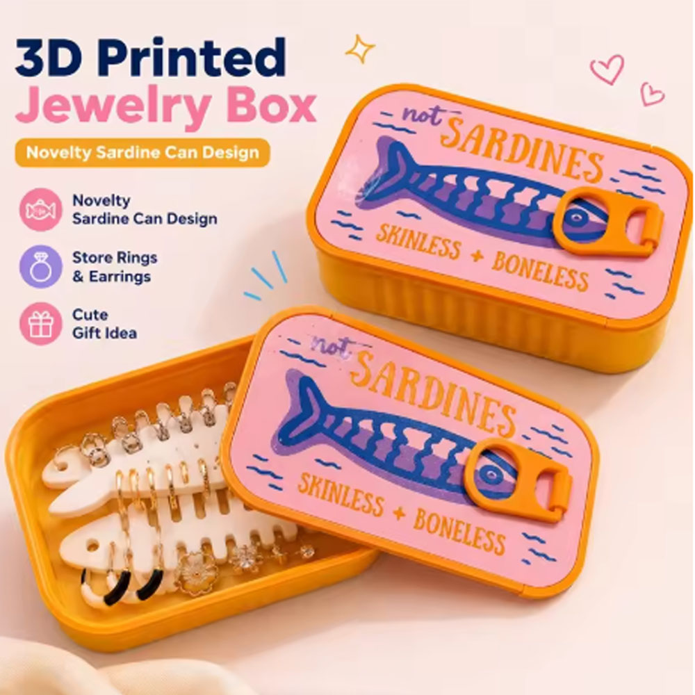 Caja de joyería con forma de l - Tin Container Lid reseña y precio