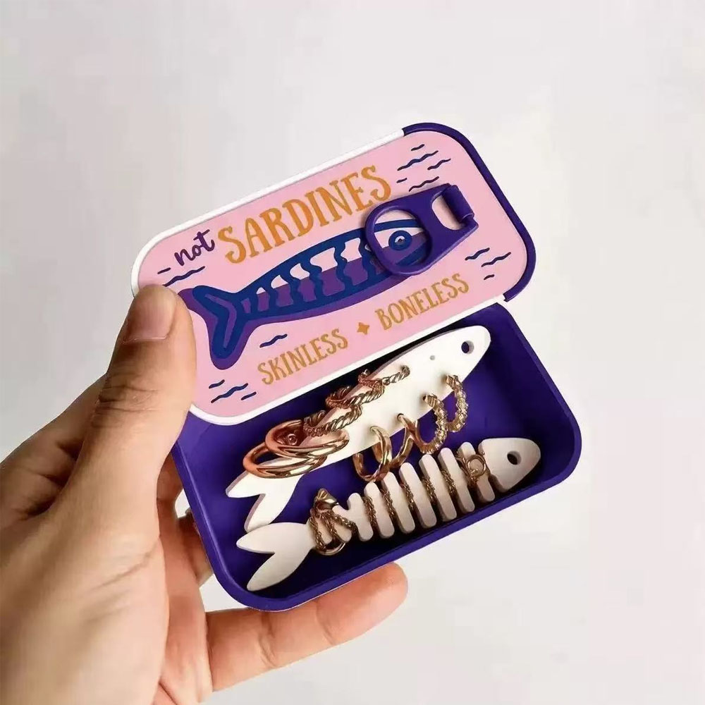 Caja de joyería con forma de l - Tin Container Lid reseña y precio