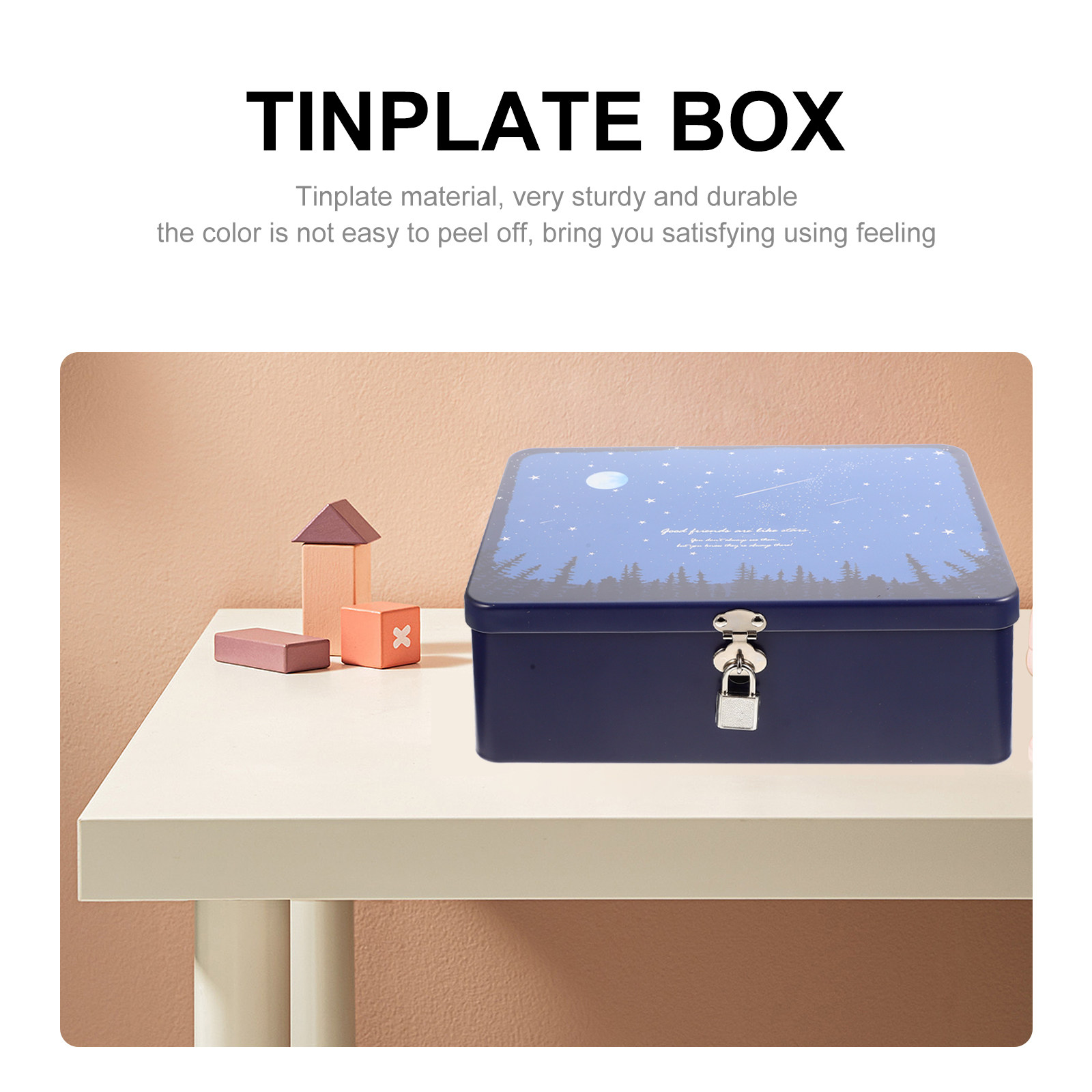Caja de Hojalata para Regalo,  - Tin Container Lid reseña y precio