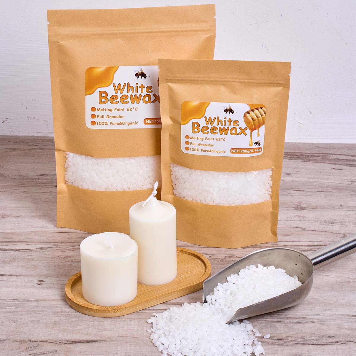 Cera de abejas blanca de 1000g - Candle Making Kit For Beginners reseña y precio