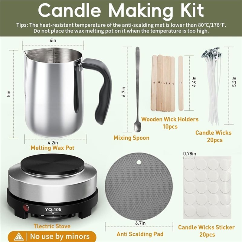 Kit para hacer velas ABKS con  - Candle Making Kit For Beginners reseña y precio