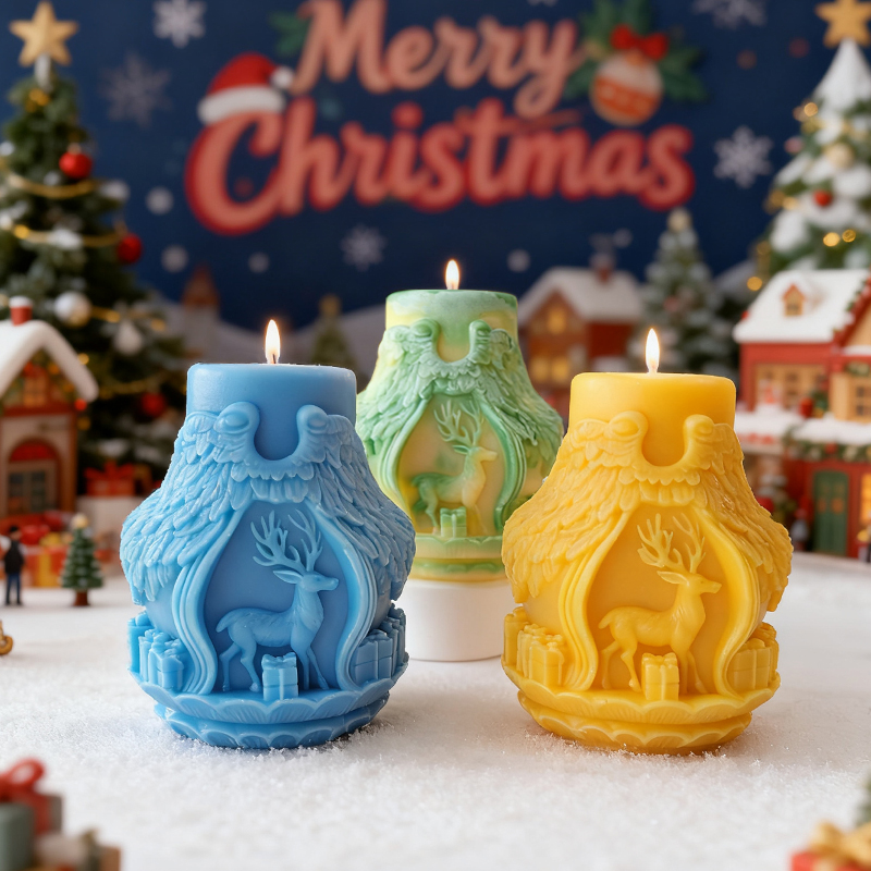 DIY serie navideña cilindro ve - Xmas Candle Making reseña y precio