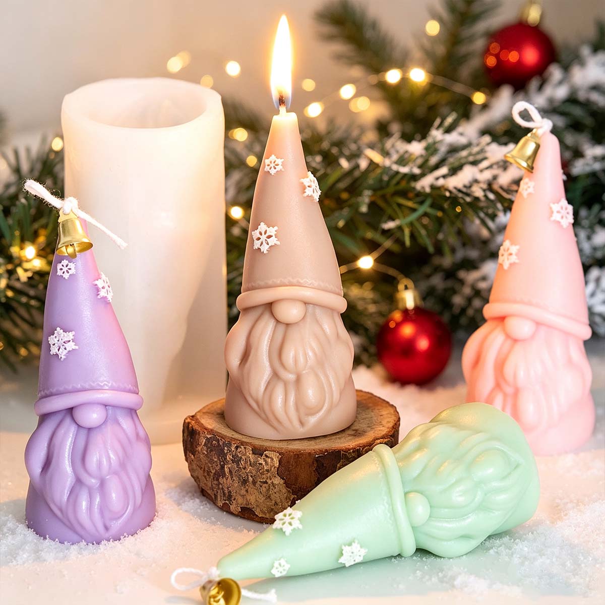Molde de silicona para velas d - Xmas Candle Making reseña y precio