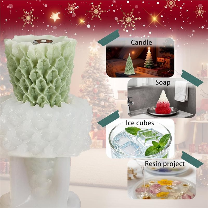 Moldes de silicona navideños,  - Xmas Candle Making reseña y precio