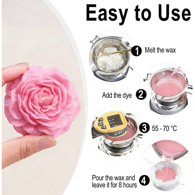 Juego de moldes para velas con - Candle Making Ingredients reseña y precio