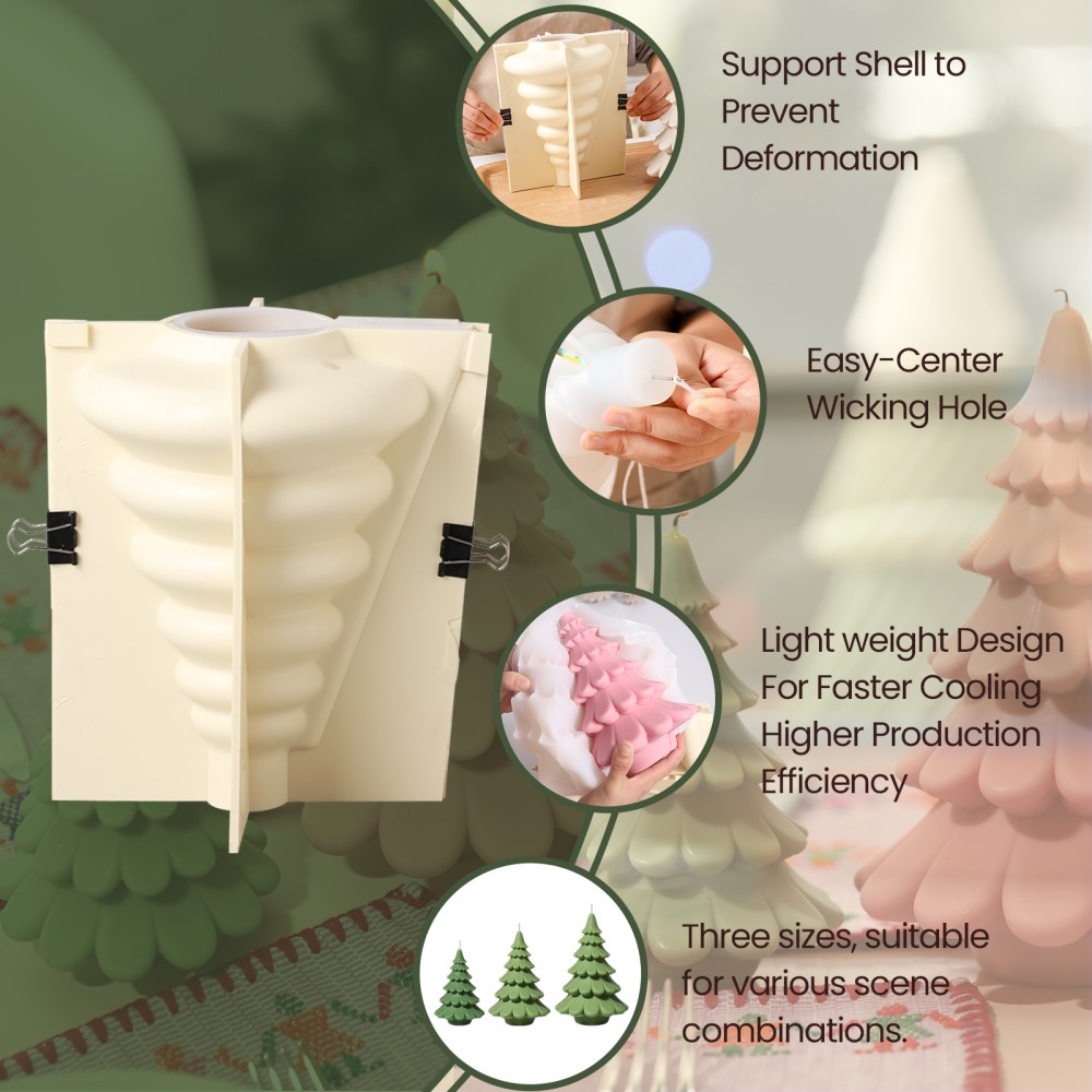 Moldes de silicona para árbol  - Xmas Candle Making reseña y precio