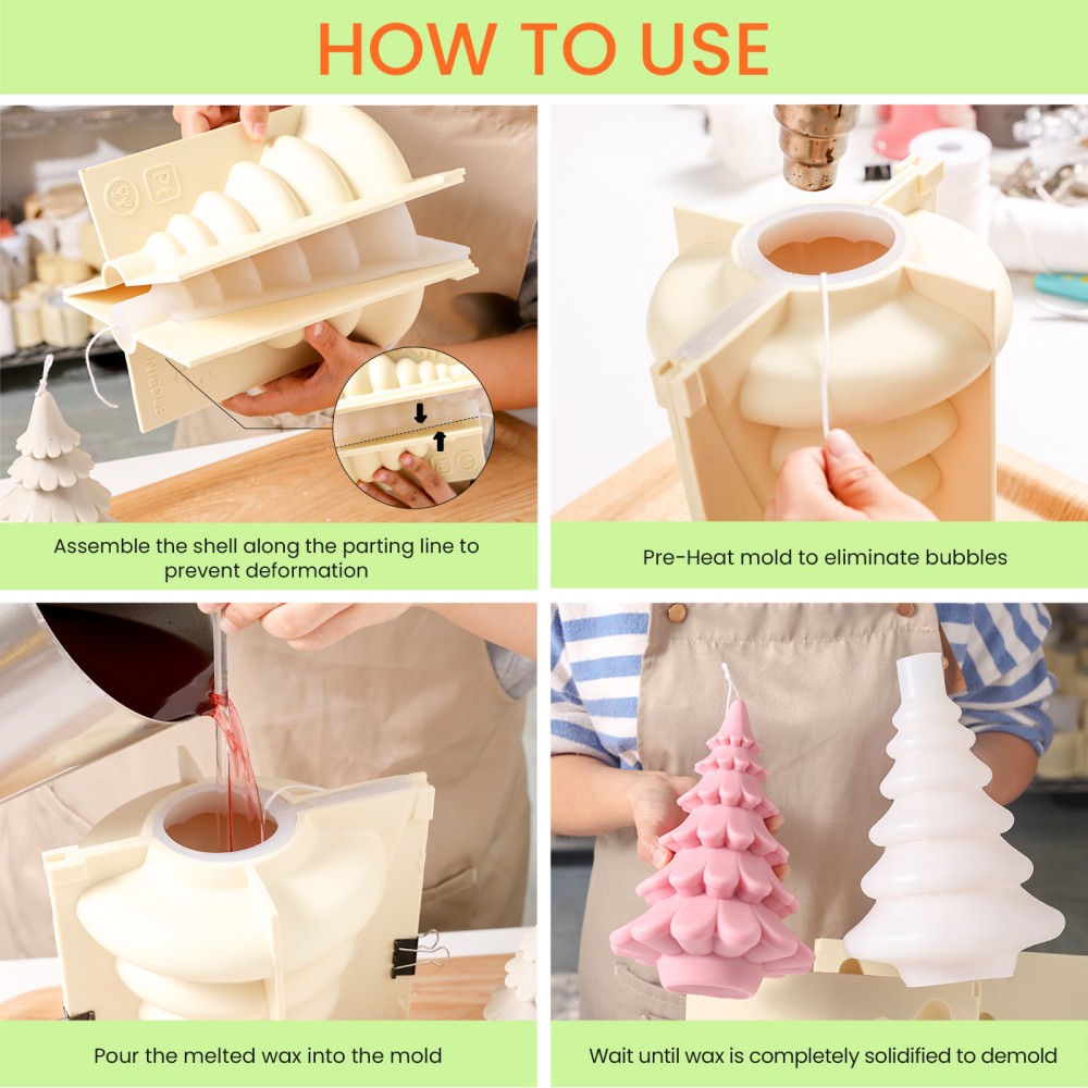 Moldes de silicona para árbol  - Xmas Candle Making reseña y precio