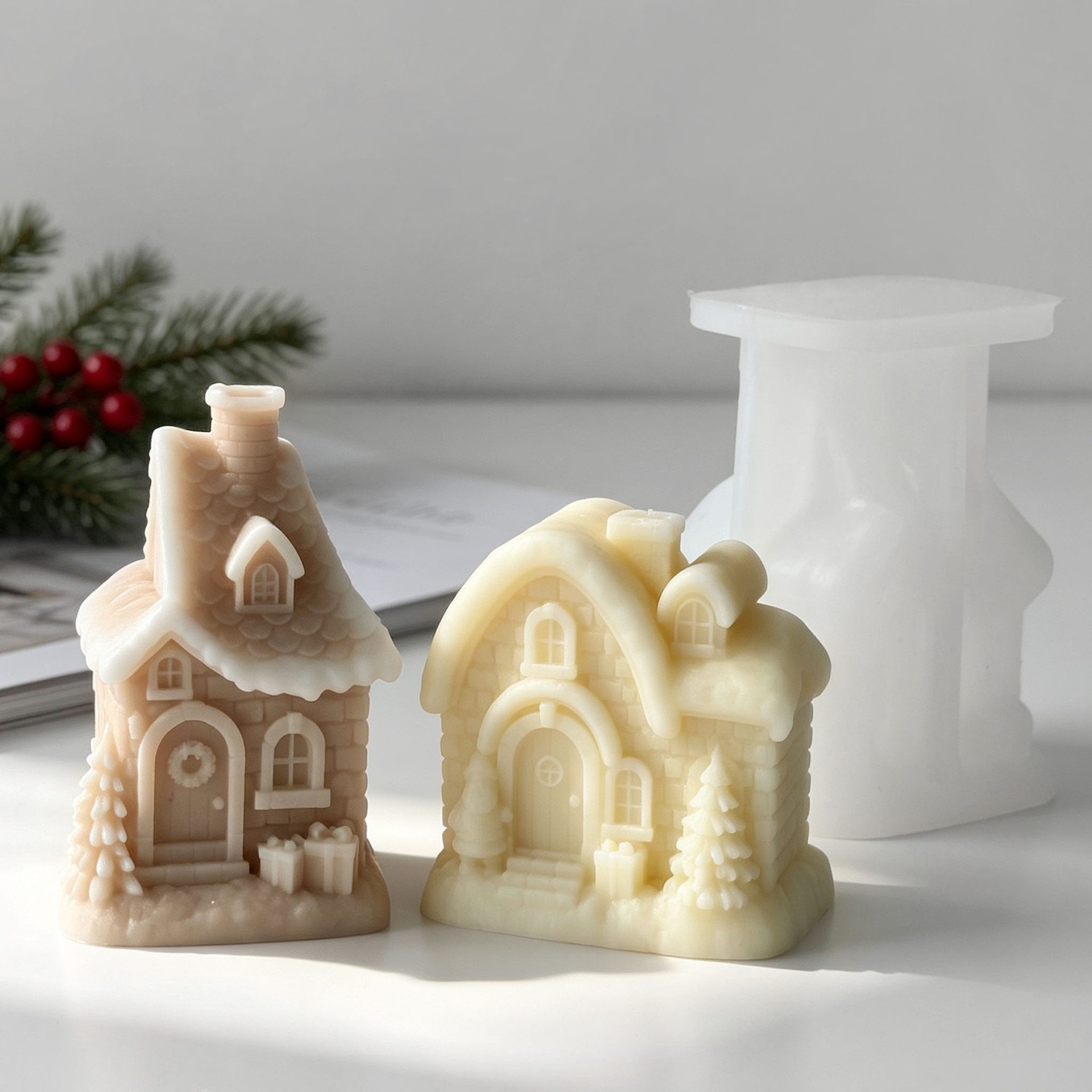 Molde de silicona para casa de - Xmas Candle Making reseña y precio