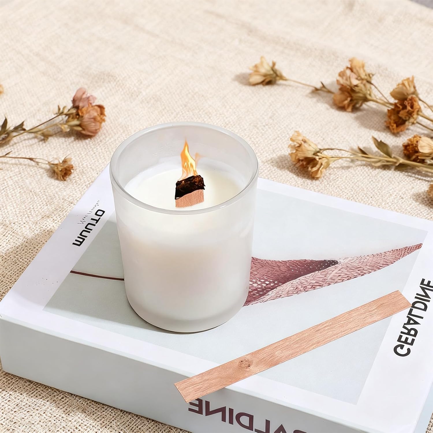 60 Mechas de Madera para Hacer - Candle Making Ingredients reseña y precio
