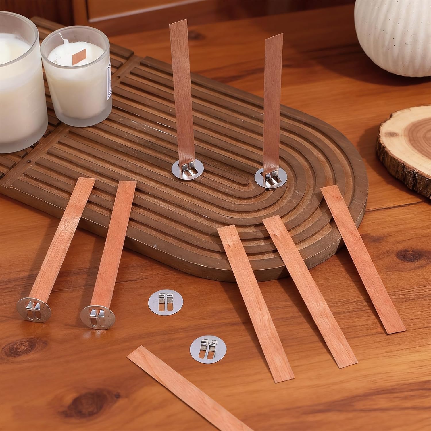 60 Mechas de Madera para Hacer - Candle Making Ingredients reseña y precio