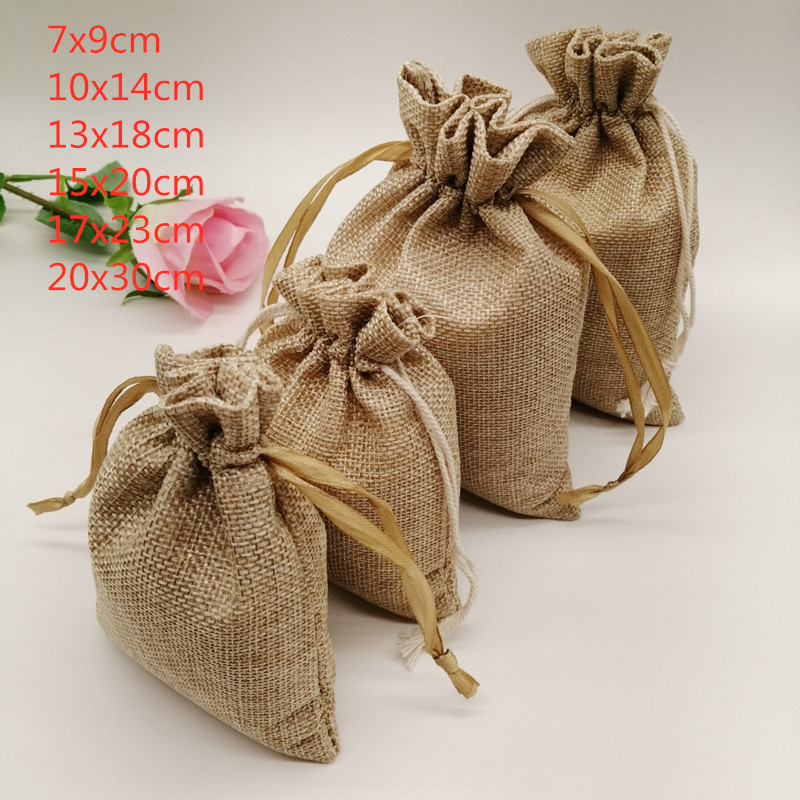 Bolsas de lino de yute con cor - Jute Bag Packaging reseña y precio