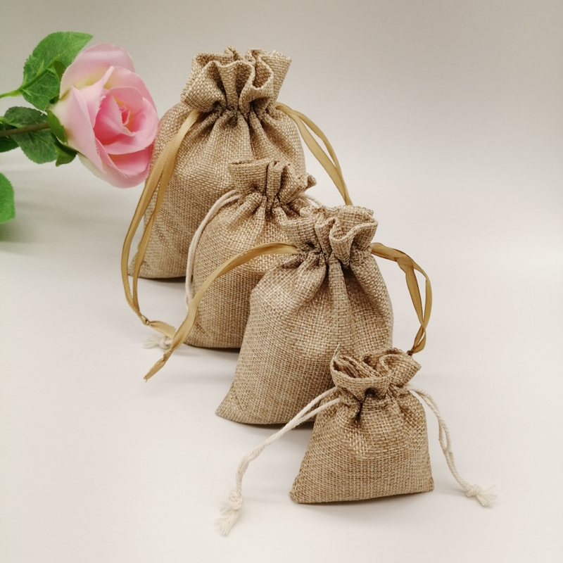 Bolsas de lino de yute con cor - Jute Bag Packaging reseña y precio
