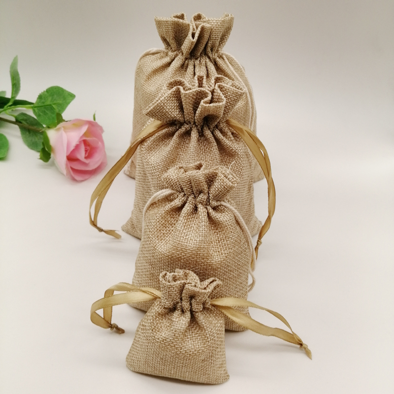 Bolsas de lino de yute con cor - Jute Bag Packaging reseña y precio
