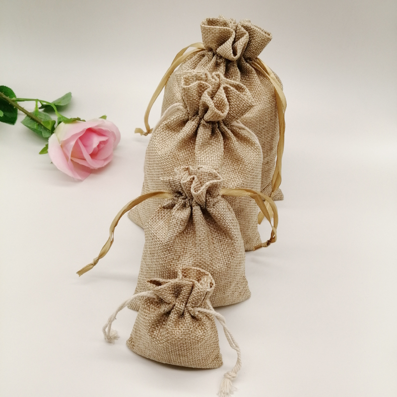 Bolsas de lino de yute con cor - Jute Bag Packaging reseña y precio